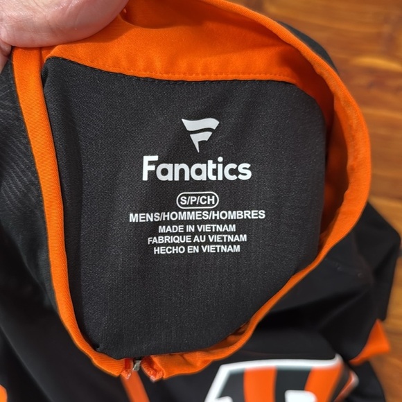 Fanatics Cincinnati Bengals NFL Lightweight Black Quarter Zip - Picture 5 of 5